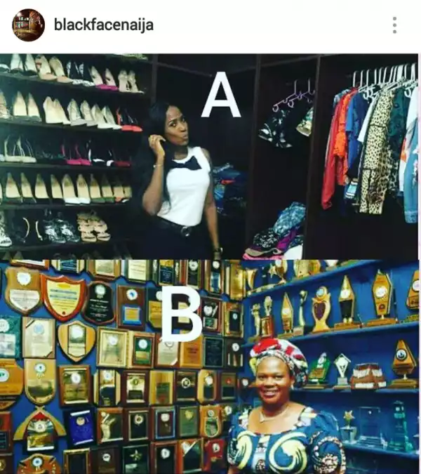 See Photo Blackface Posted Which Compares Linda Ikeji And Late Dora Akunyili